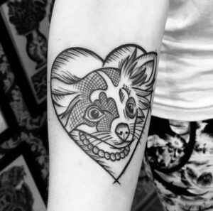 artistic chihuahua tattoo