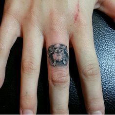 chihuahaua tattoo for finger