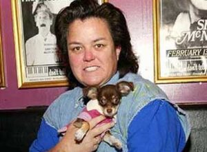 Rosie O'Donnell with her chihuahua