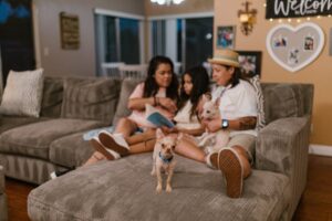 family and chihuahua